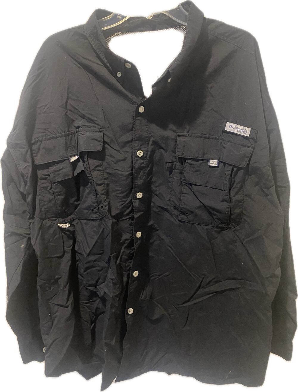 Columbia PFG Bahama II Men's Long Sleeve Fishing Shirt Black Vented 3XL